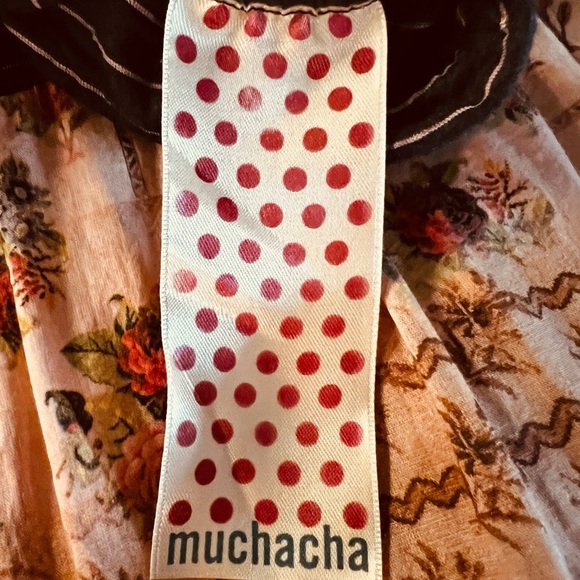 Muchacha Strapless Black and Peach Colored Tiered Midi Casual Dress Size Medium - Picture 13 of 15